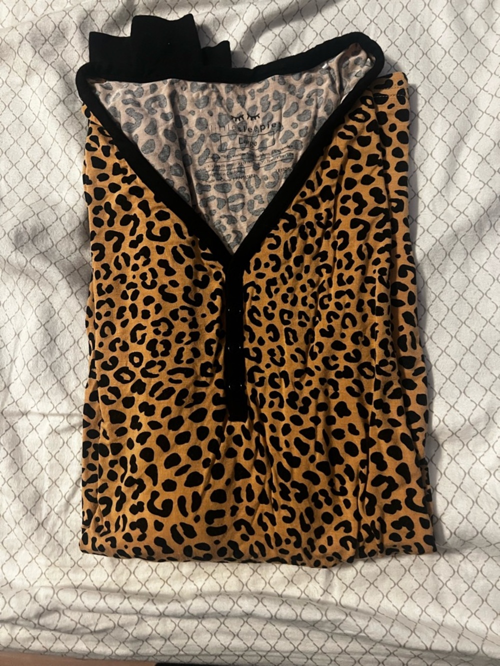 Little Sleepies Leopard Print women pajama shirt